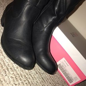 Just Fab Black Knee Boots